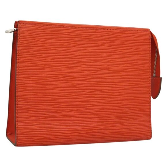 LOUIS VUITTON Epi Posh Toilet Pouch Orange Pimon - Picture 1 of 14